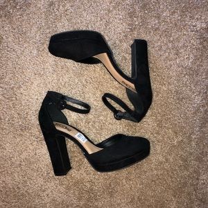 Brash 4inch black closed toe strap heels